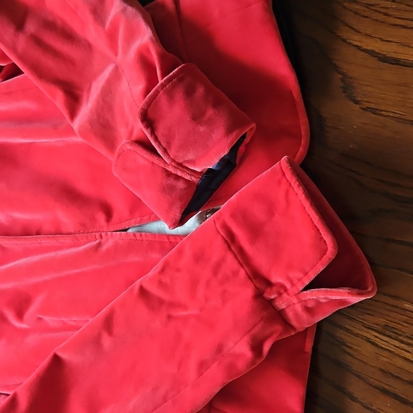 J. Crew Red Velvet Cropped Blazer Size 8 - Picture 13 of 16